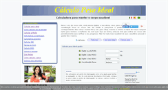 Desktop Screenshot of calcularopesoideal.com